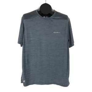 Eddie Bauer Motion FreeDry Short Sleeve T-Shirt Men's Large Gray Crew Neck Gym